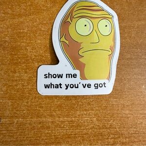 Yellow Cartoon Character Sticker